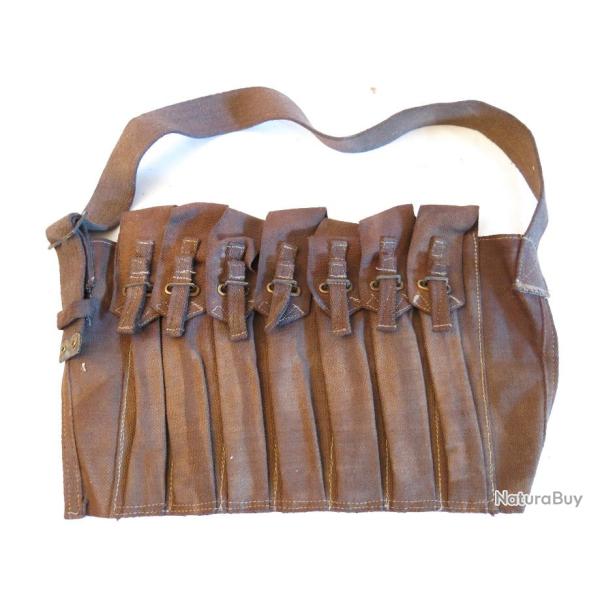 Bandouli�re en toile camoufl�e porte chargeurs PM STEN commando
