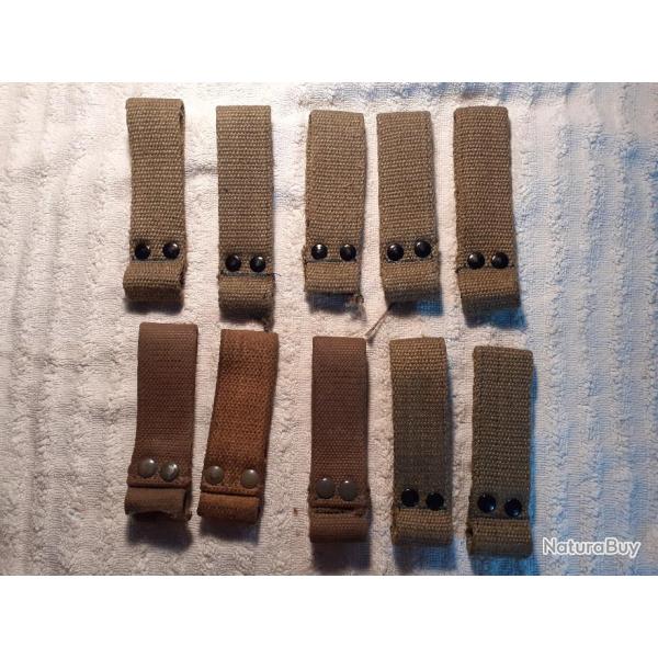 10 pates en toile kaki pour rparation fourreau et autre  voir