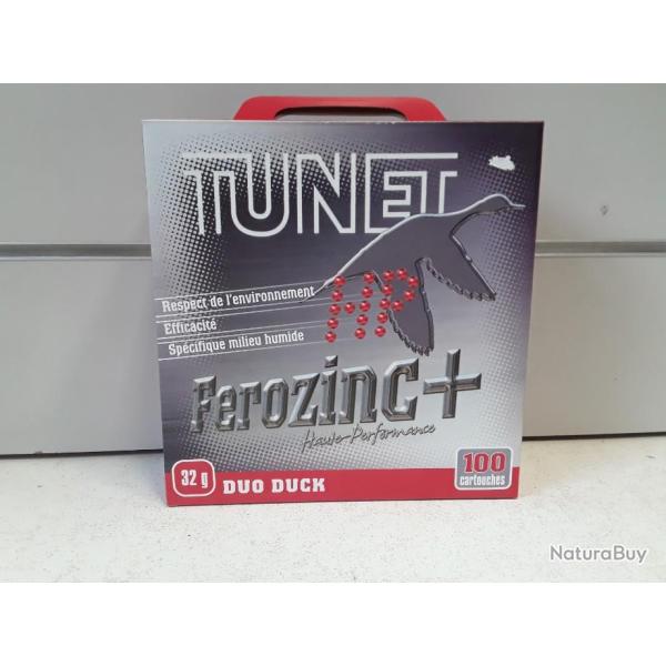 PACK DE 100 CARTOUCHES TUNET FEROZING DUO DUCK  CAL12 32G  EN4/5 MELANGE