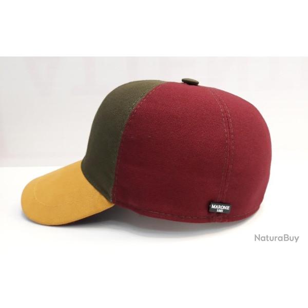 CASQUETTE ITALIENNE MARONE TRICOLORE T54