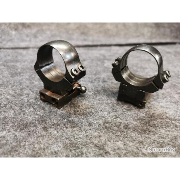 Montage Pivotant Acier Remington 740 / 7400 / 750 / 7500 / 752 avec Colliers diamtre 25,4mm