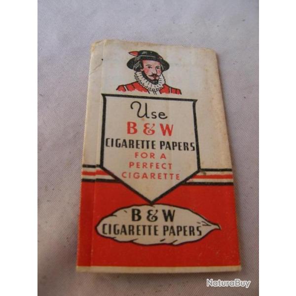 WW2 US PAQUET DE PAPIER A CIGARETTES AMRICAIN " B & W CIG. PAP. " RFRENC