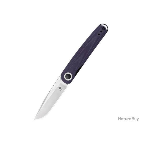 Couteau Kizer Azo Squidward Purple Lame Acier 154CM Manche G10 IKBS Linerlock Clip KIV3604C1