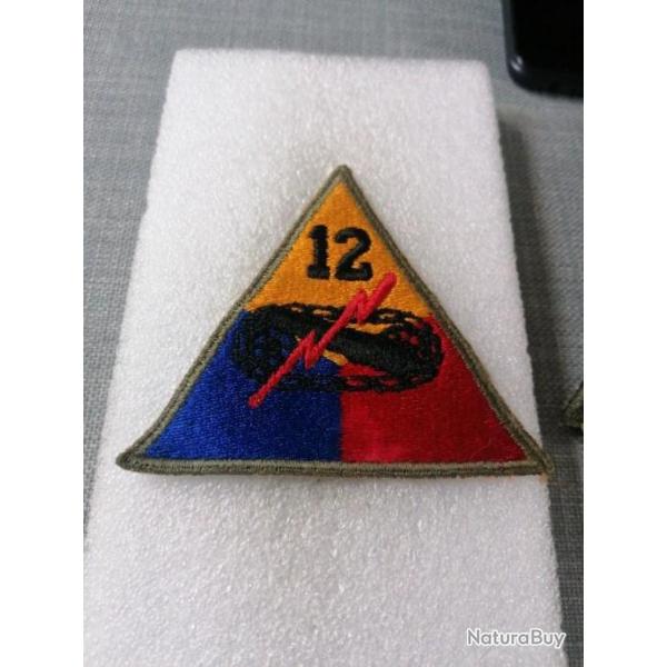 Patch arm�e us 12th ARMORED DIVISION ww2 original 1