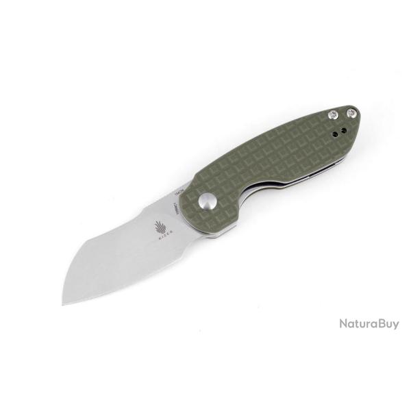 Couteau Kizer October Mini Green Lame Acier 154CM Manche G10 IKBS Linerlock Clip KIV2569C1