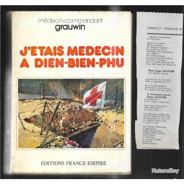 j'�tais m�decin � dien bien phu m�decin commandant grauwin indochine ,r��dition + coupure