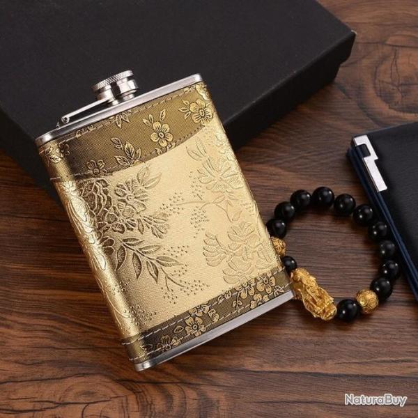 Flasque en acier inoxydable - 235 ml - Dor� - LIVRAISON GRATUITE