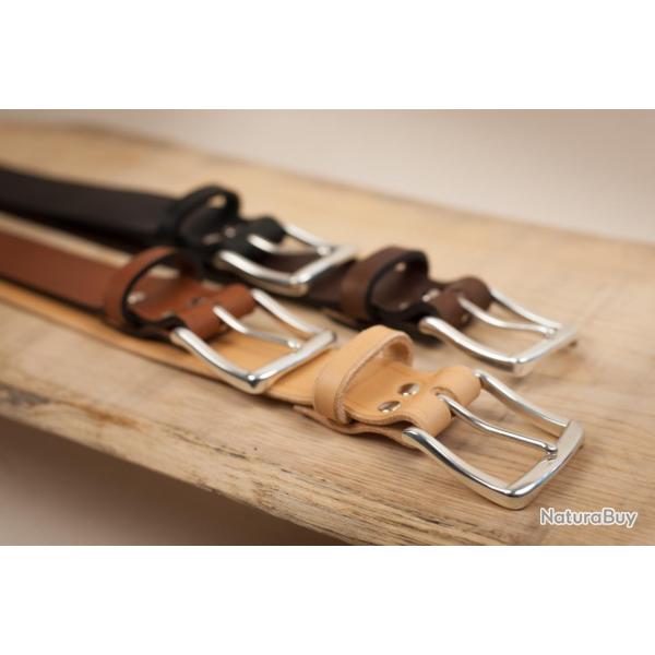 Ceinture avec boucle lyre 35 mm Chtaigne