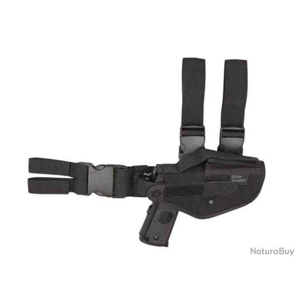 Strike Systems Holster de cuisse Noir pour M92 / G17 / G18