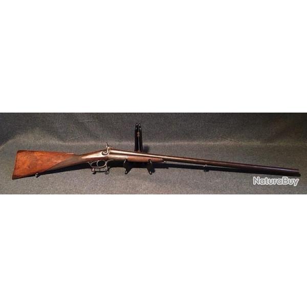 Fusil juxtapos� a broche artisan st�phanois Canon Damas Cal 16