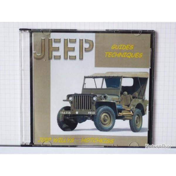 50 GUIDES TECHNIQUES des  VOITURES JEEP WILLYS et HOTCHKISS M201 sur CD ROM