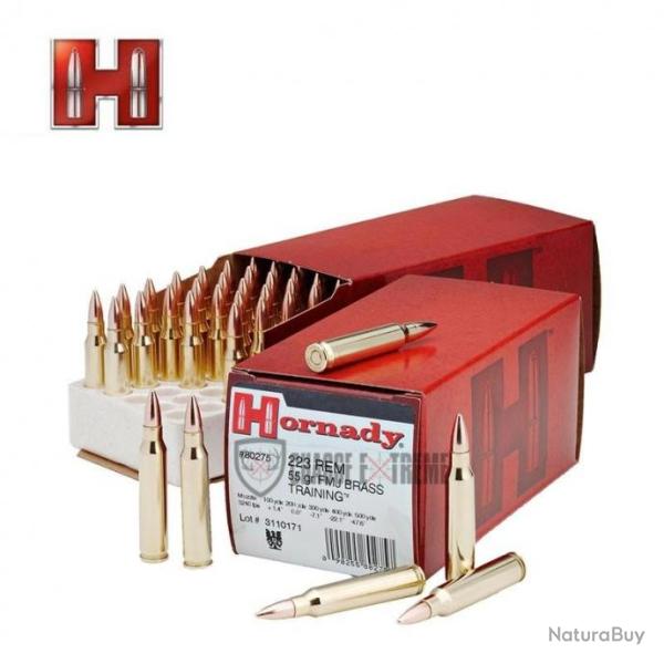 50 Munitions HORNADY Custom 223 Rem 55 Gr Fmj/Bt