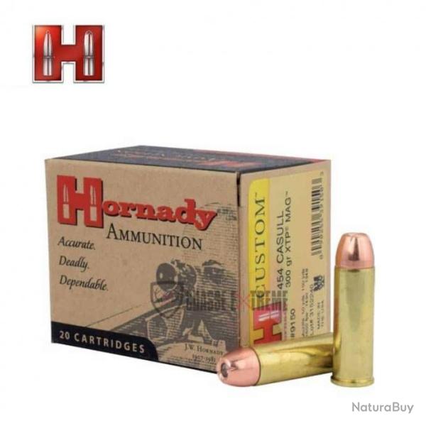 20 Munitions HORNADY Custom Pistol 454 Casull 300 Gr Xtp