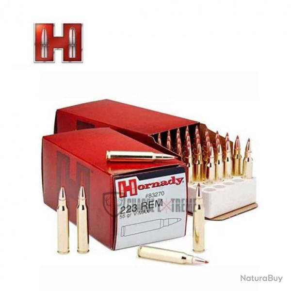 20 Munitions HORNADY Varmint Express Centrale 223 Rem 55 Gr V-Max
