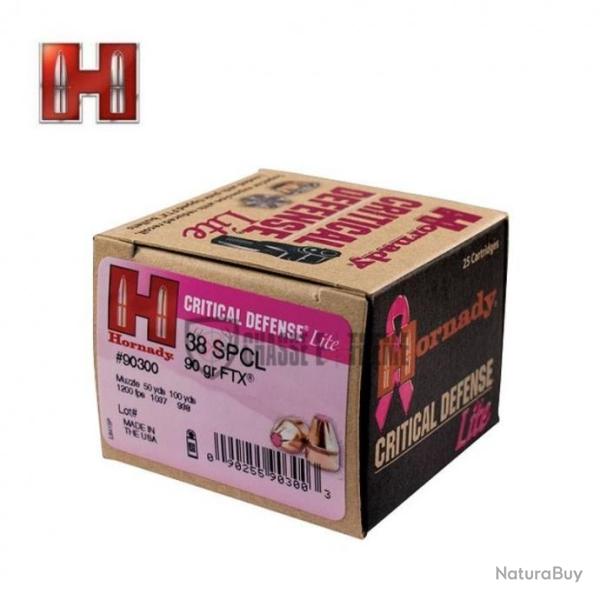 25 Munitions HORNADY Critical Defense 38 Spcl 90 Gr Ftx