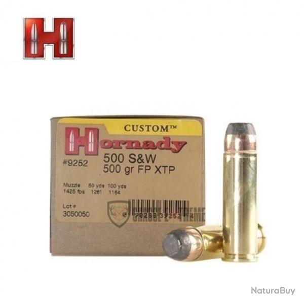 20 Munitions HORNADY Custom Pistol 500 S&W 500 Gr Fp Xtp