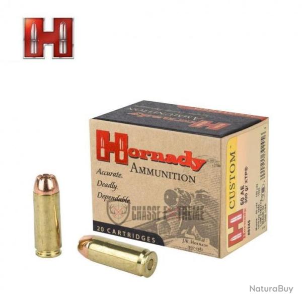 20 Munitions HORNADY Custom Pistol 50 Ae 300 Gr Xtp