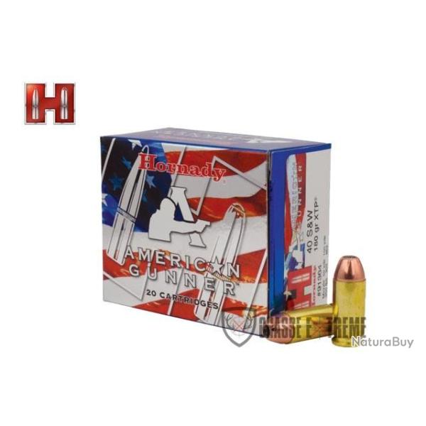 20 Munitions HORNADY American Gunner 40 S&W 180 Gr Xtp