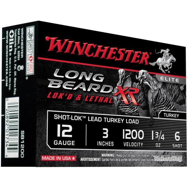 Cartouche Winchester XR Long Beard Calibre 12/76-Num�ro 6