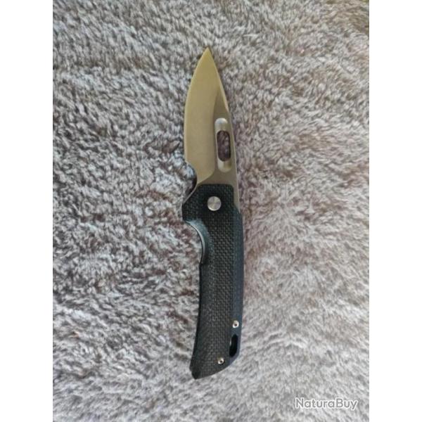 magnifique couteau EDC , acier K110 bohler ,4 syst�mes d'ouvertures diff�rents ! Micarta