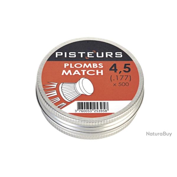 Lot de 10 boites de 500 plombs PISTEURS Match (5000 plombs)