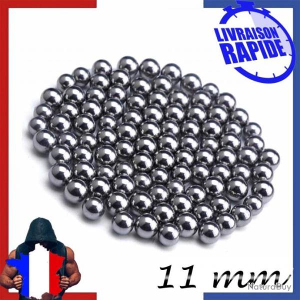 12 Billes Acier Inoxydable Metal 11mm Puissantes Lance Pierre Catapulte Fronde Slingshot