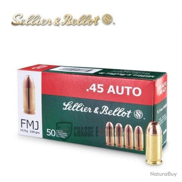 50 Munitions S&B cal 45 Auto 230gr FMJ