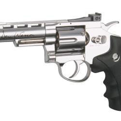 R&eacute;plique airsoft revolver Dan Wesson silver 4'' CO2 - ASG