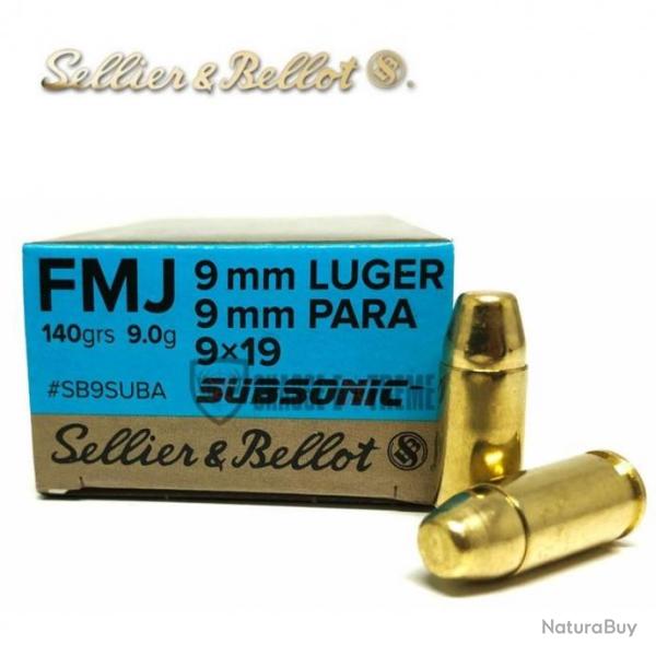 50 Munitions S&B cal 9X19 140gr SUBS