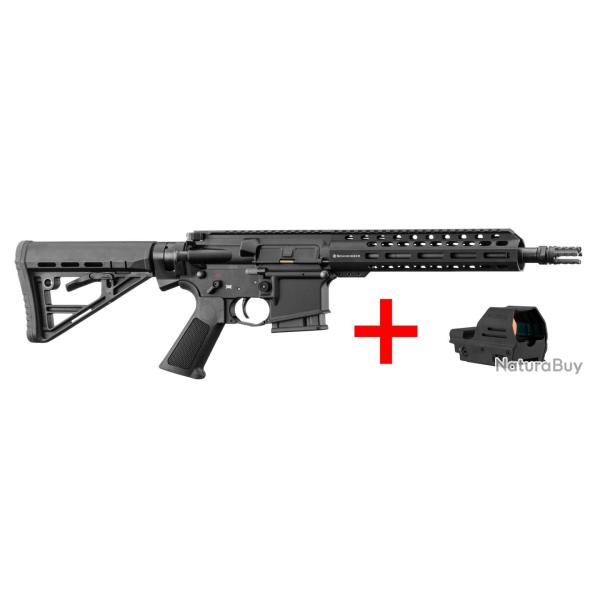 Carabine Schmeisser AR15 S4F M-LOK 10,5" + Point rouge Cal .223 Rem