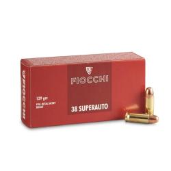Balles Fiocchi FMJ 129gr Cal .38 Super Auto - Lot de 200 munitions