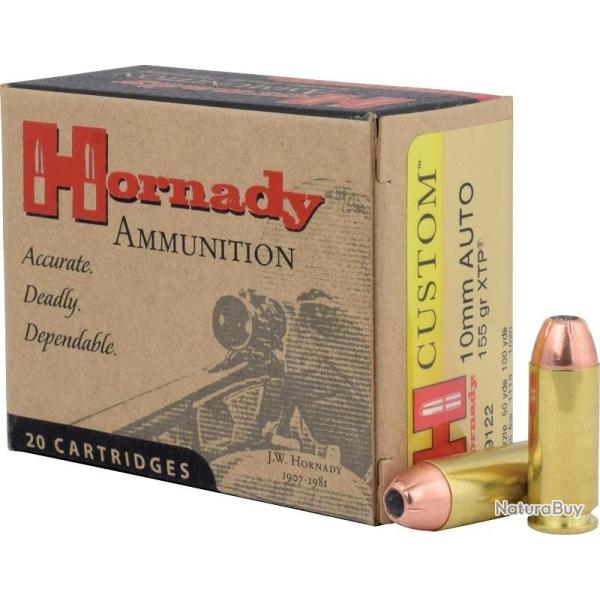 Balles Hornady HP XTP 155gr Cal. 10 Auto - Lot de 80 munitions