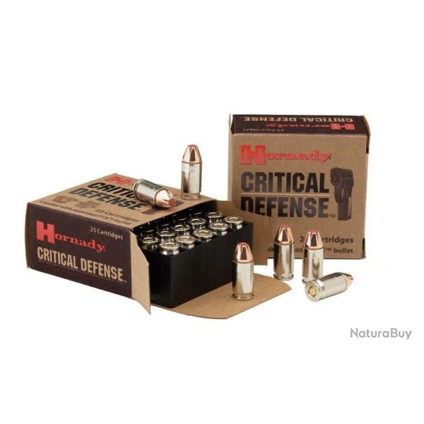Balles Hornady FTX Critical Defense 165gr Cal .44 S&W - Lot de 60 munitions