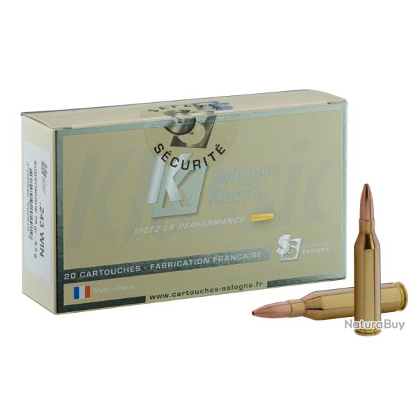 Munitions Sologne Klassic Subsonique Sierra HPBT 4,5g 70gr - Cal. 243 Win x1 boite