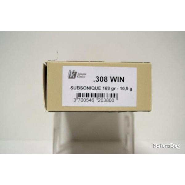 Munition Sologne Klassic 308 Win x10 boite