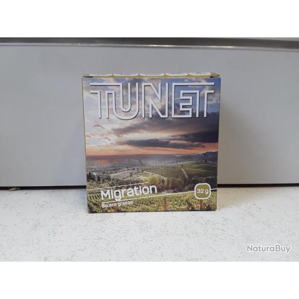6997A  UNE BOITE DE 25 CARTOUCHES TUNET MIGRATION CAL12 BG 32B  CH  67MM NEUF