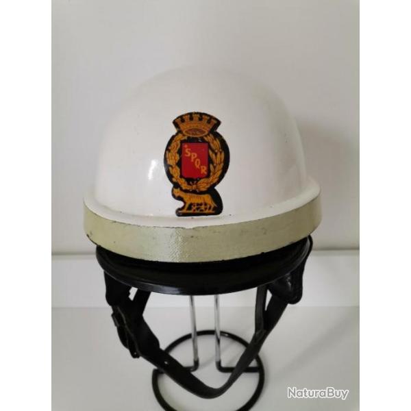 Casque ancien de motard de la police italienne de Rome