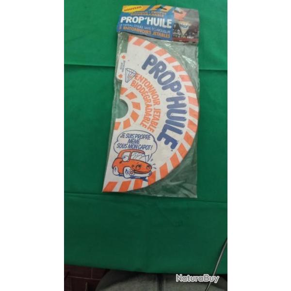 RARE set de 5 entonnoirs cartonn�s publicitaire " PROP ' HUILE "