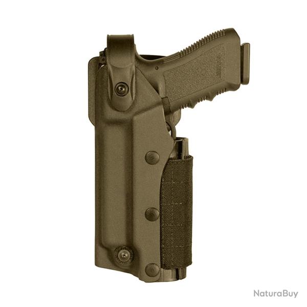 Holster gaucher Zoom VKZ8 tan pour GLOCK 17/18/19/22/23 avec lampe/laser