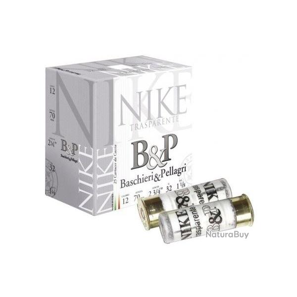 Cartouches B&P Nike Transparente plomb n9 - Cal. 12 x1 boite