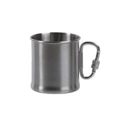 Tasse en acier inoxydable avec anse mousqueton Alu 500ml
