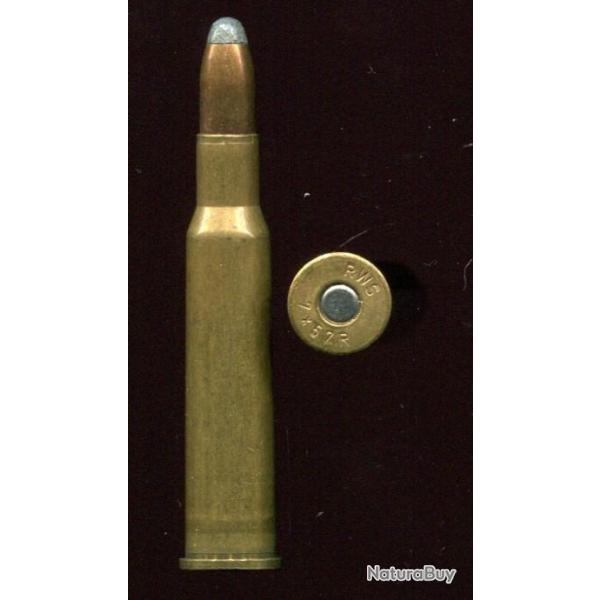 7 x 57 R - RWS - balle cuivre pointe plomb