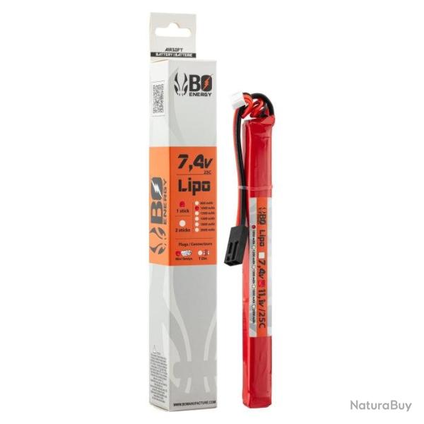 Batterie BO Manufacture 1 Stick Lipo 2S - 7.4V Mini Tamiya - Mini Tamiya