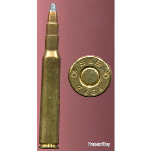 7 x 64 - S&B - balle cuivre pointe plomb