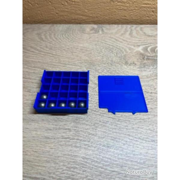 Boite bleu pour 25 balles ronde ou ogivale calibre 36 poudre noire
