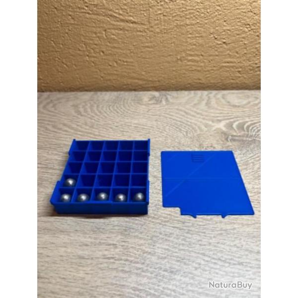 Boite bleu pour 25 balles ronde ou ogivale calibre 44 poudre noire