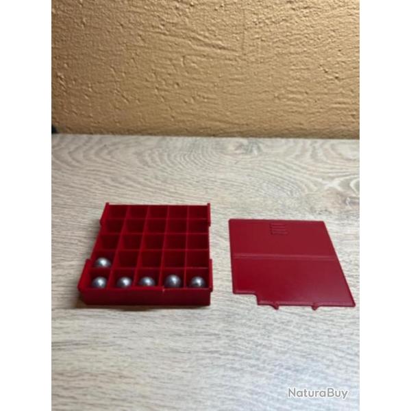 Lot de 4 boites rouge + 1 offerte pour 25 balles ronde ou ogivale calibre 44 poudre noire