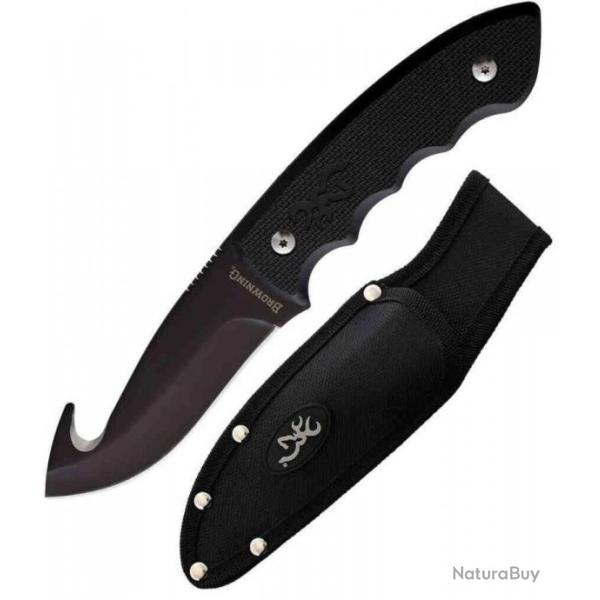 Couteau � D�pecer Browning Guthook Lame Acier Inox Manche ABS Etui Nylon BR0389