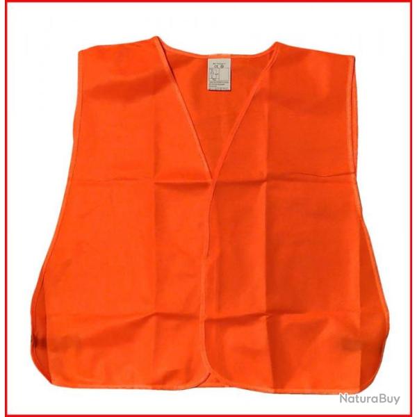 GILET DE TRAQUE ORANGE HAUTE VISIBILITE