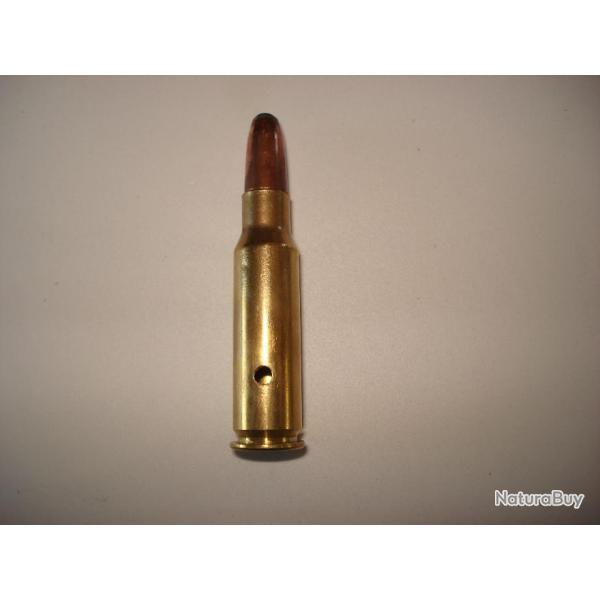 une cartouche de 338 marlin neutralis�e ogive demi blind�e pour collection